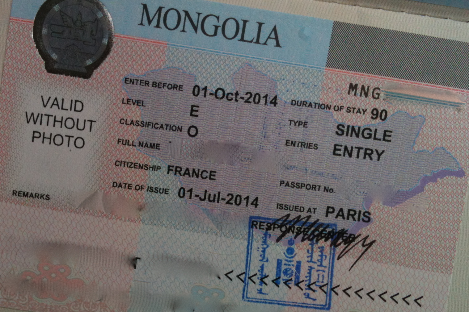 voyage en mongolie visa